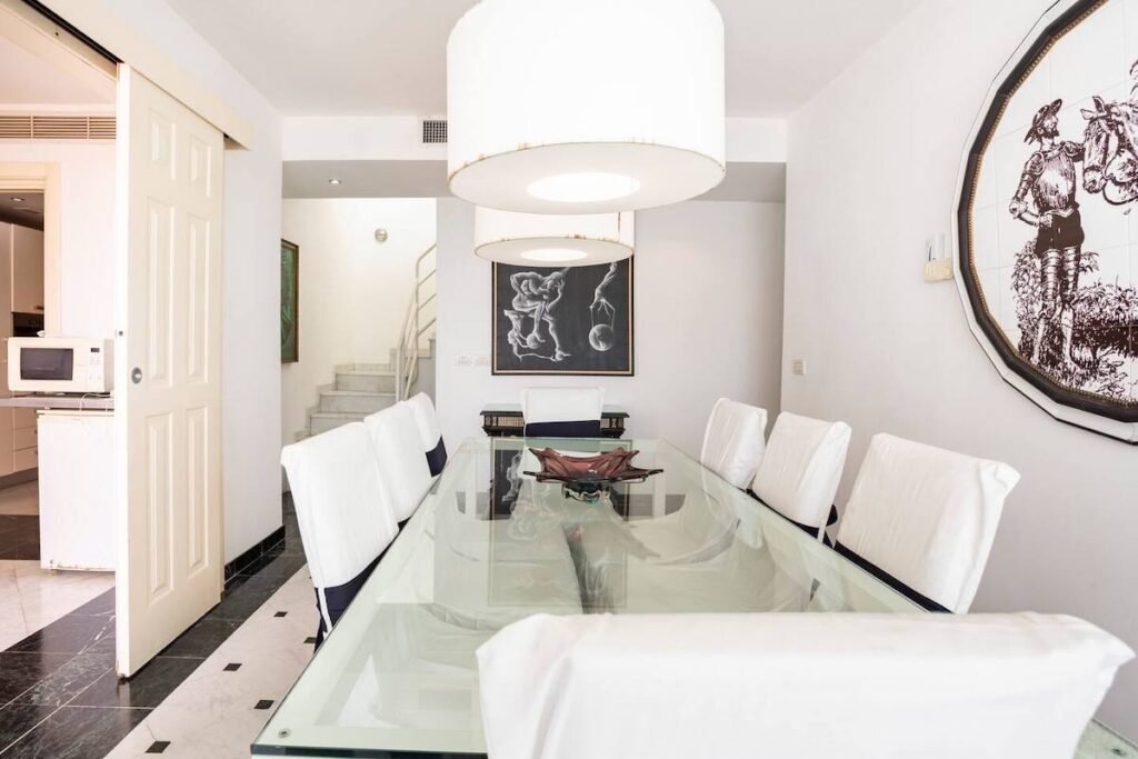Bright dining room at Penthouse Atlantic City