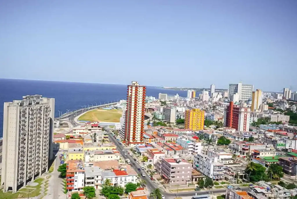 Elevated Vedado and coastline view from Penthouse Atlantic City