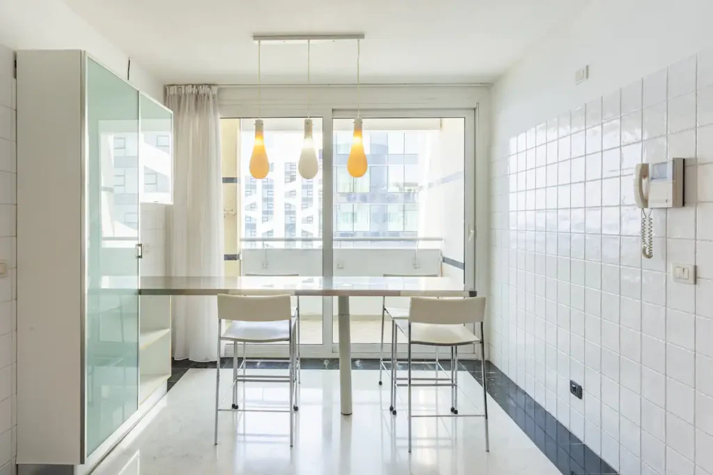 Breakfast table beside the kitchen at Penthouse Atlantic Sea