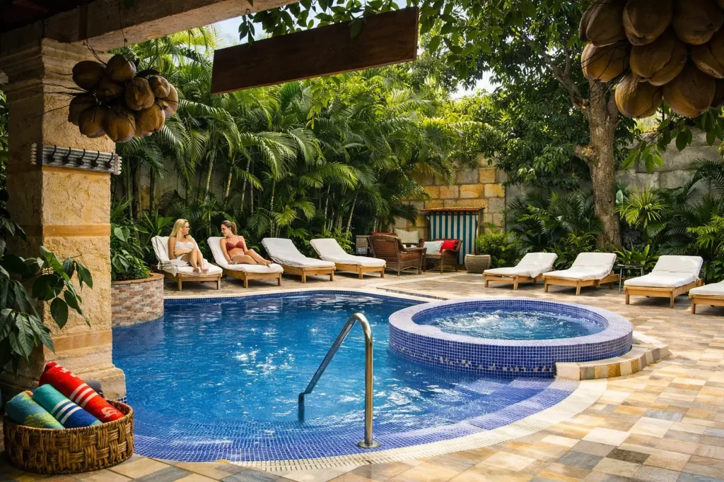 Villa Castle private pool and jacuzzi in Miramar, Havana