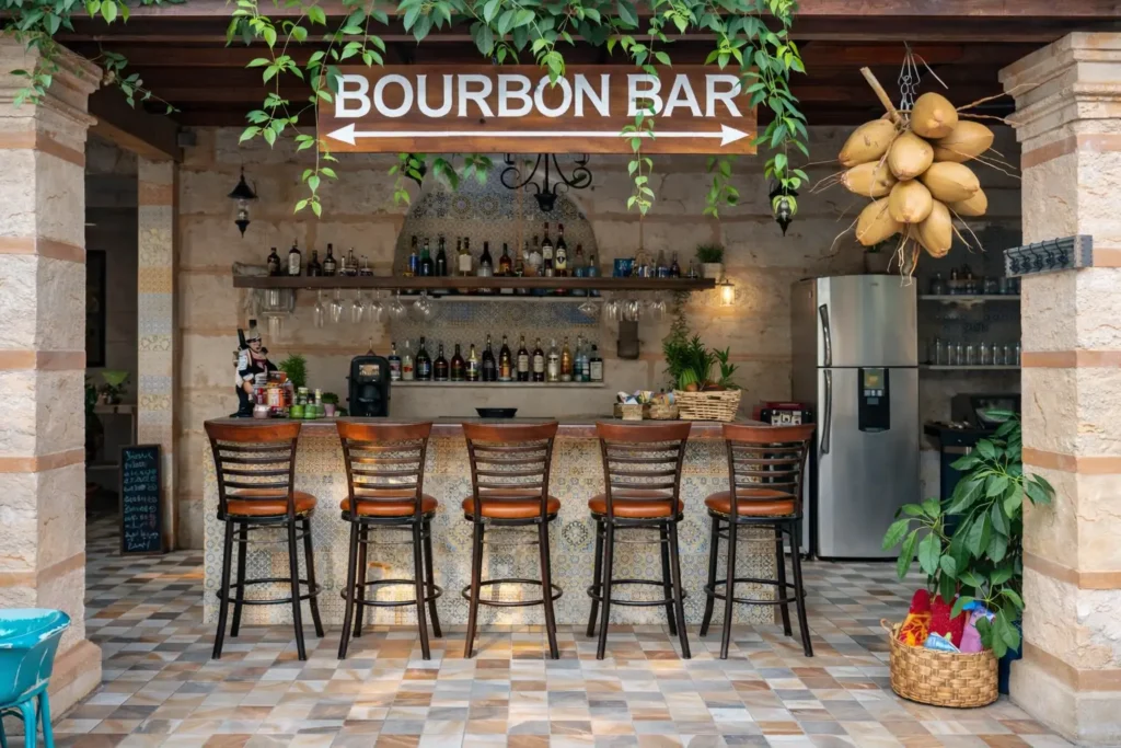 Private bar at Villa Castle in Havana