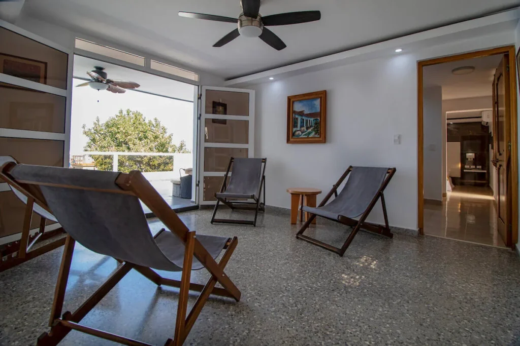 Lounge opening towards an outdoor area at Villa Don