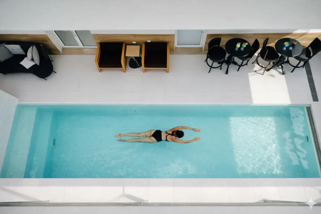 Villa Dream long private courtyard pool in Miramar, Havana