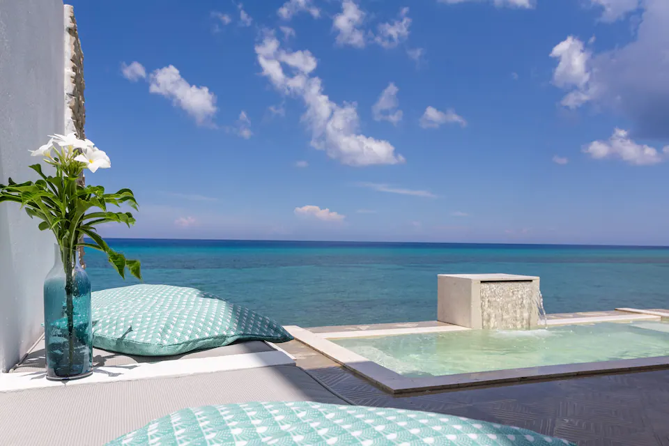 Sea view from the jacuzzi terrace at Villa Luca