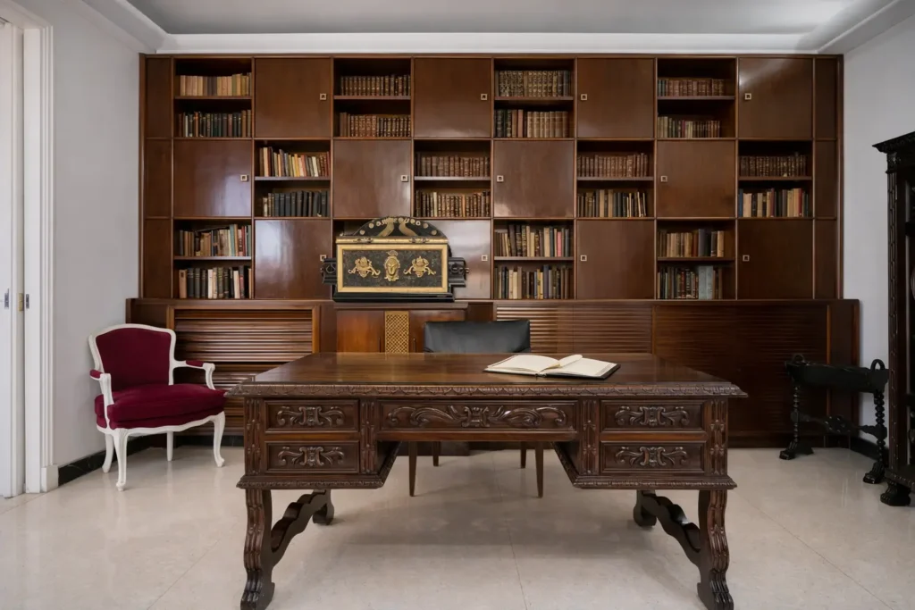 Biblioteca y sala de escritura en Luxury Rio Mar